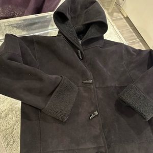 Ralph Lauren Faux Shearling Hooded Coat